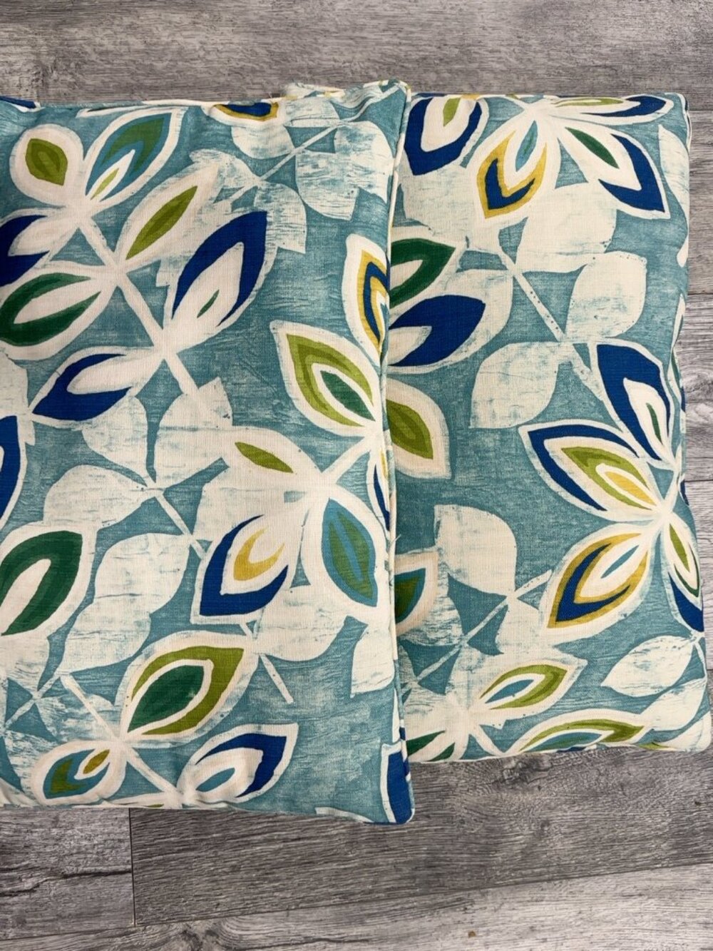Set de cojines decorativos con estampado de hojas 🌿💙